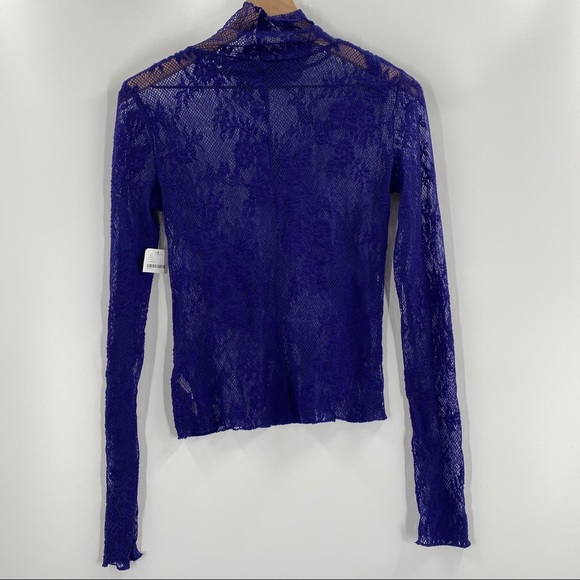 Free People- Sweet Secrets Sheer Mock Neck Top - Picture 8 of 8